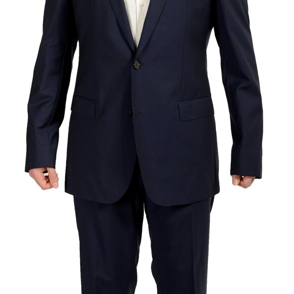 Hugo Boss Men's "Huge2/Genius1" Slim Fit 100% Wool Two Button Suit US 44L IT 54L - Picture 4 of 13